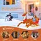Costway Lighted 2D Christmas Reindeer and Sleigh Decoration Pre-Lit Glittered Decoration